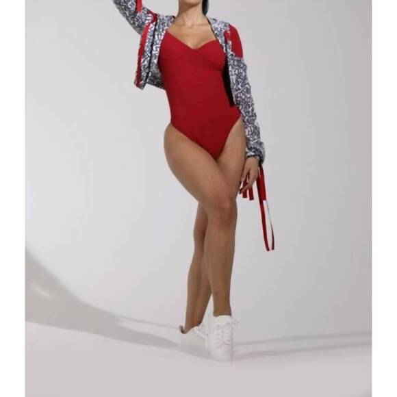 THE ATHLETIC SIDE OF US Tops - NEW THE ATHLETIC SIDE OF US lady liberty long sleeve ribbed leotard – sustainabl
